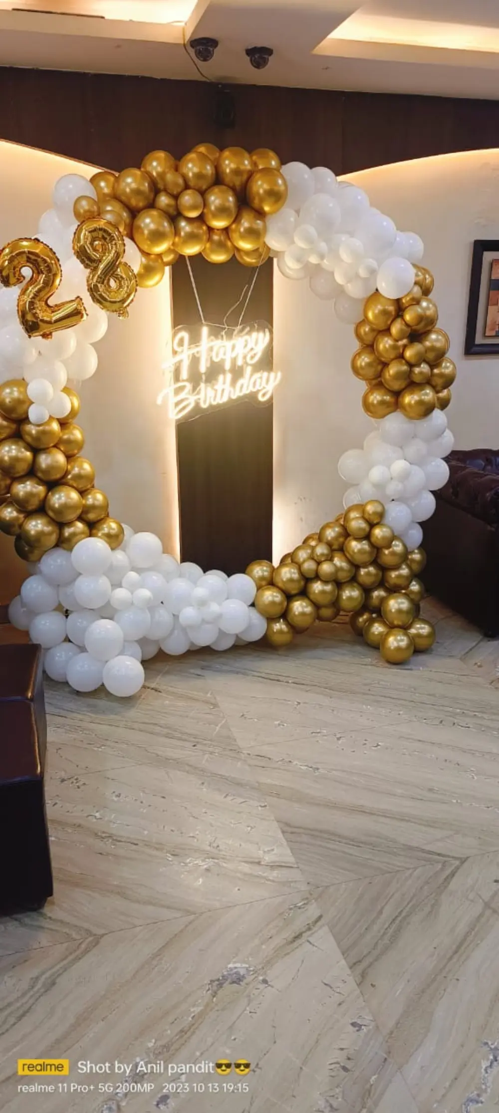 Neon Birthday Arch Setup — Adult Birthday Decoration in Gurgaon