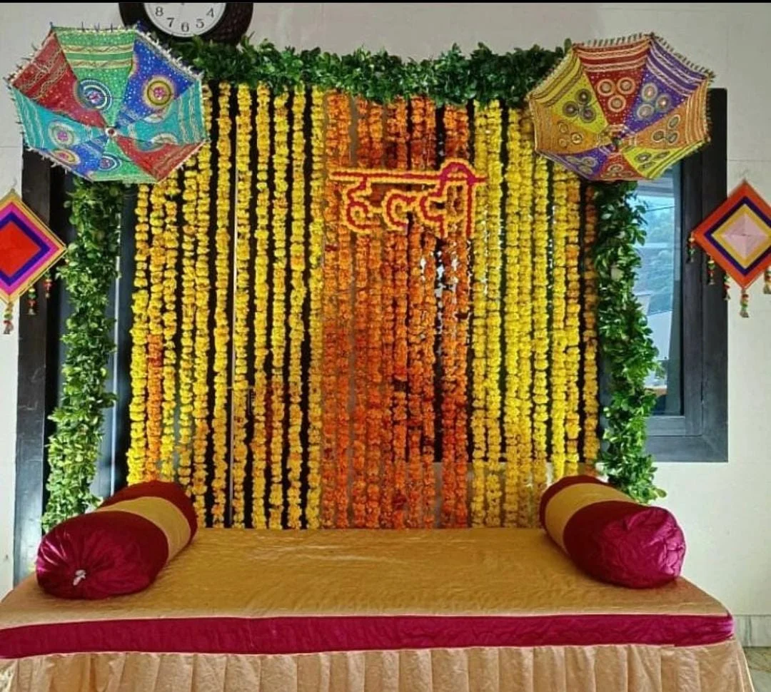 Haldi flower setup in Gurgaon