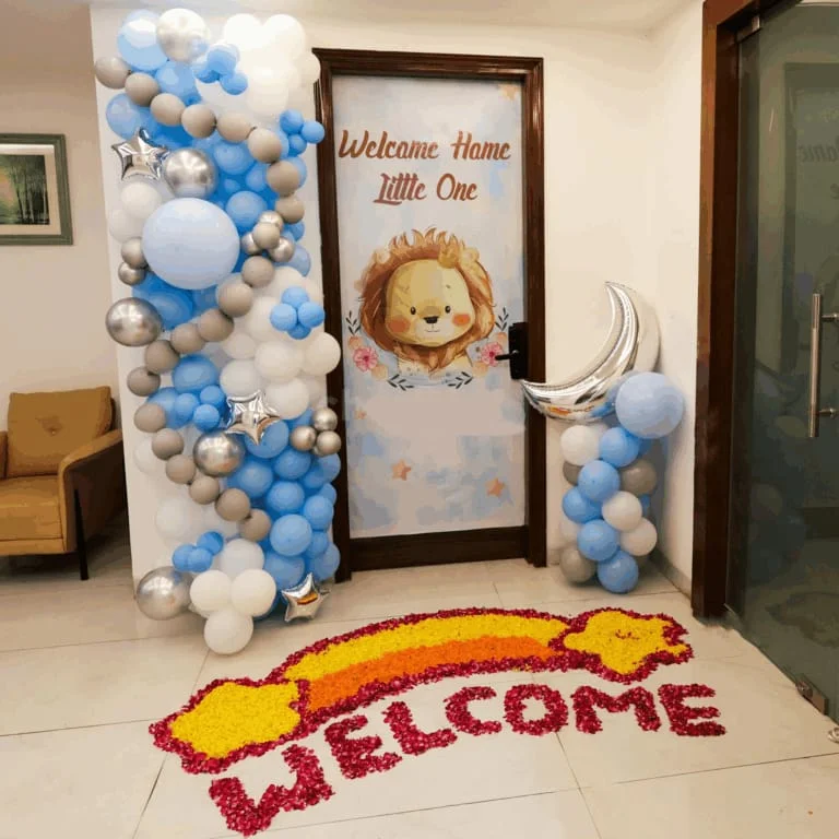 Welcome Baby Decor in Gurgaon — Grand Entrance Welcome Home Little One